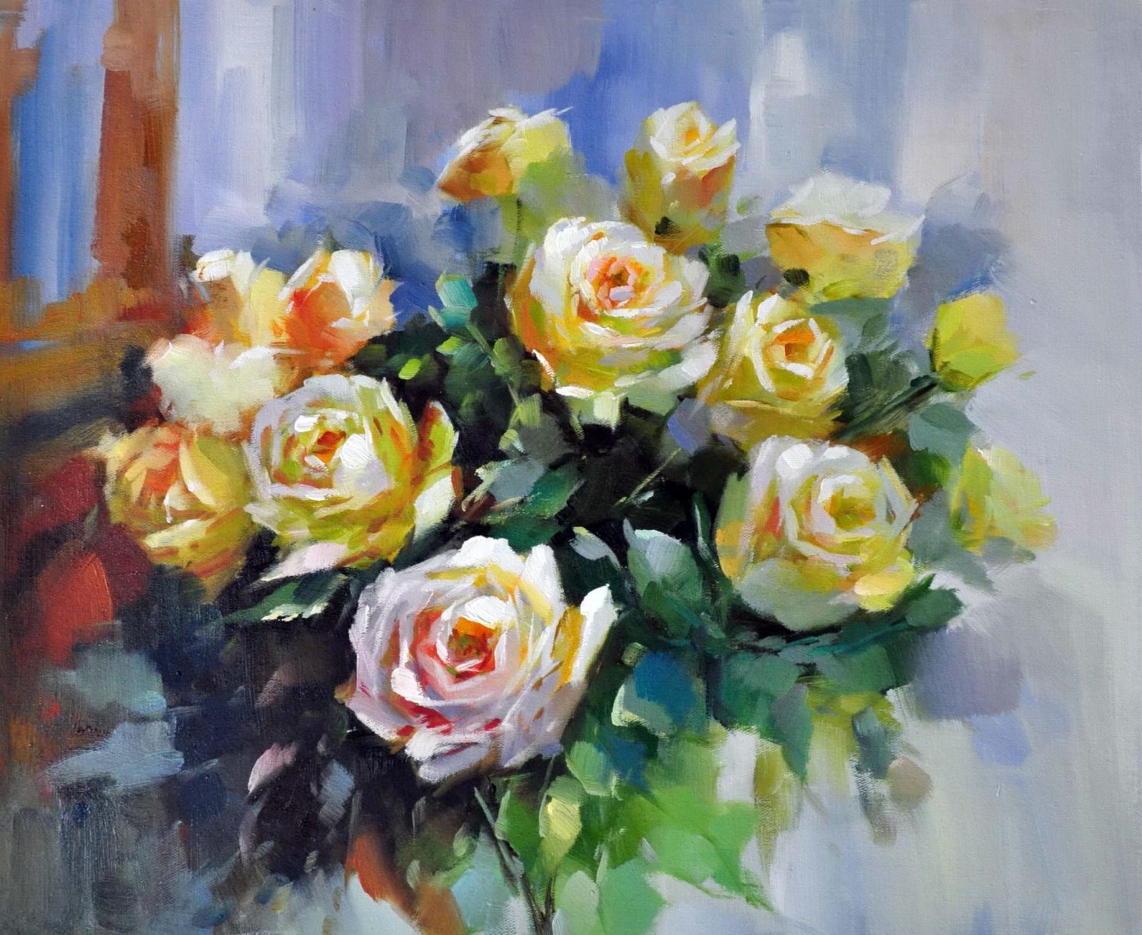 «Чайные розы» картина 50х60 арт. Ц149