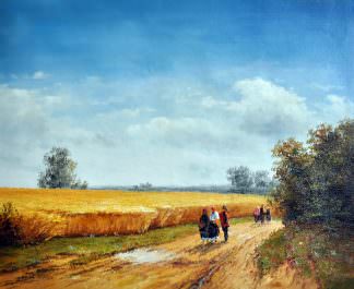«Сельский пейзаж» картина 50х60 арт. 5П053