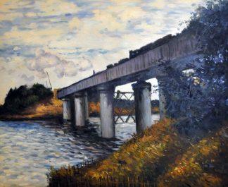 «Мост через реку» картина  50х60 арт.5П087