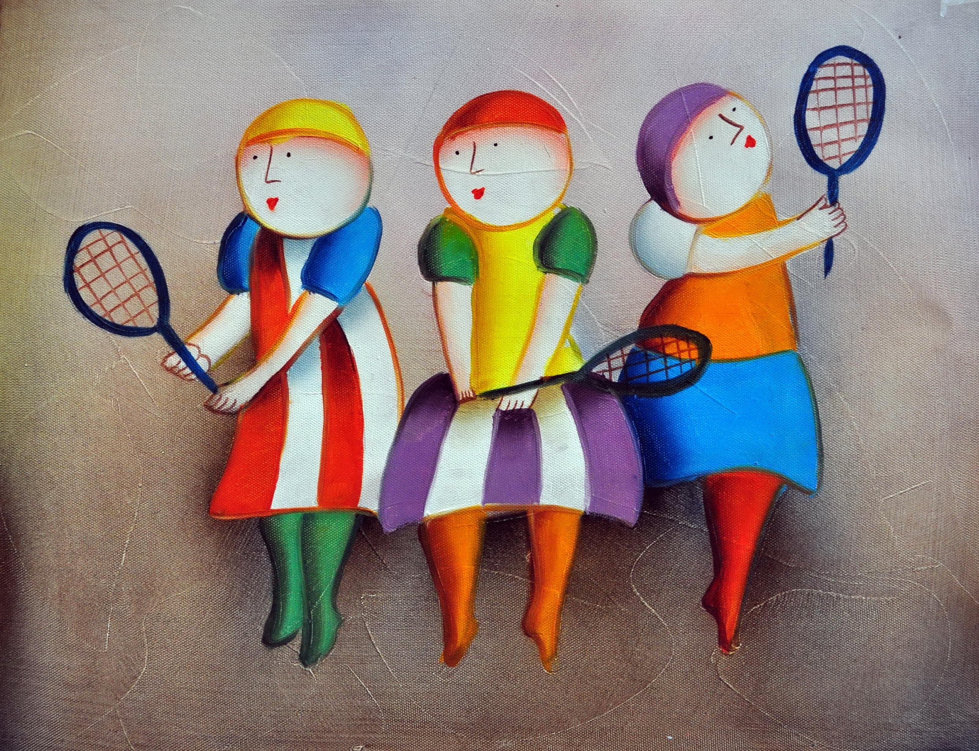 «Теннисистки» картина  30х40 арт.3Р062