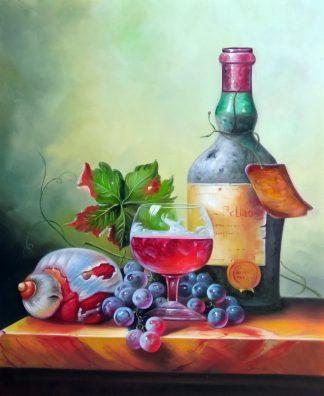 «Натюрморт с вином» Картина 50х60 арт. 5Ц269