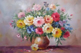 «Розы в вазе» Картина 60х90 арт. 9Ц005