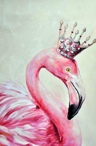 «Королева фламинго » картина 60х90 9а017