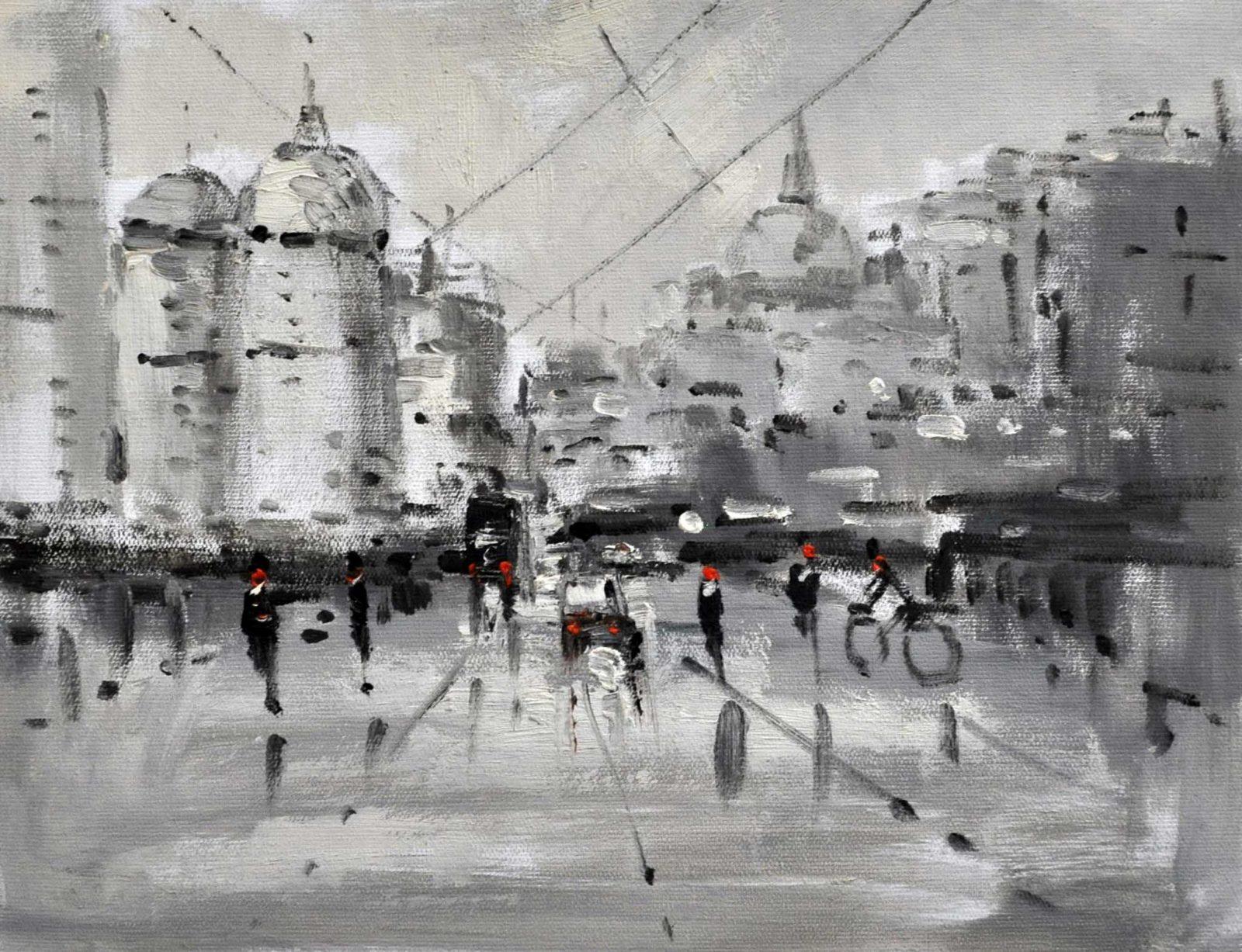 «Улицы Москвы» картина 30х40 3гр049