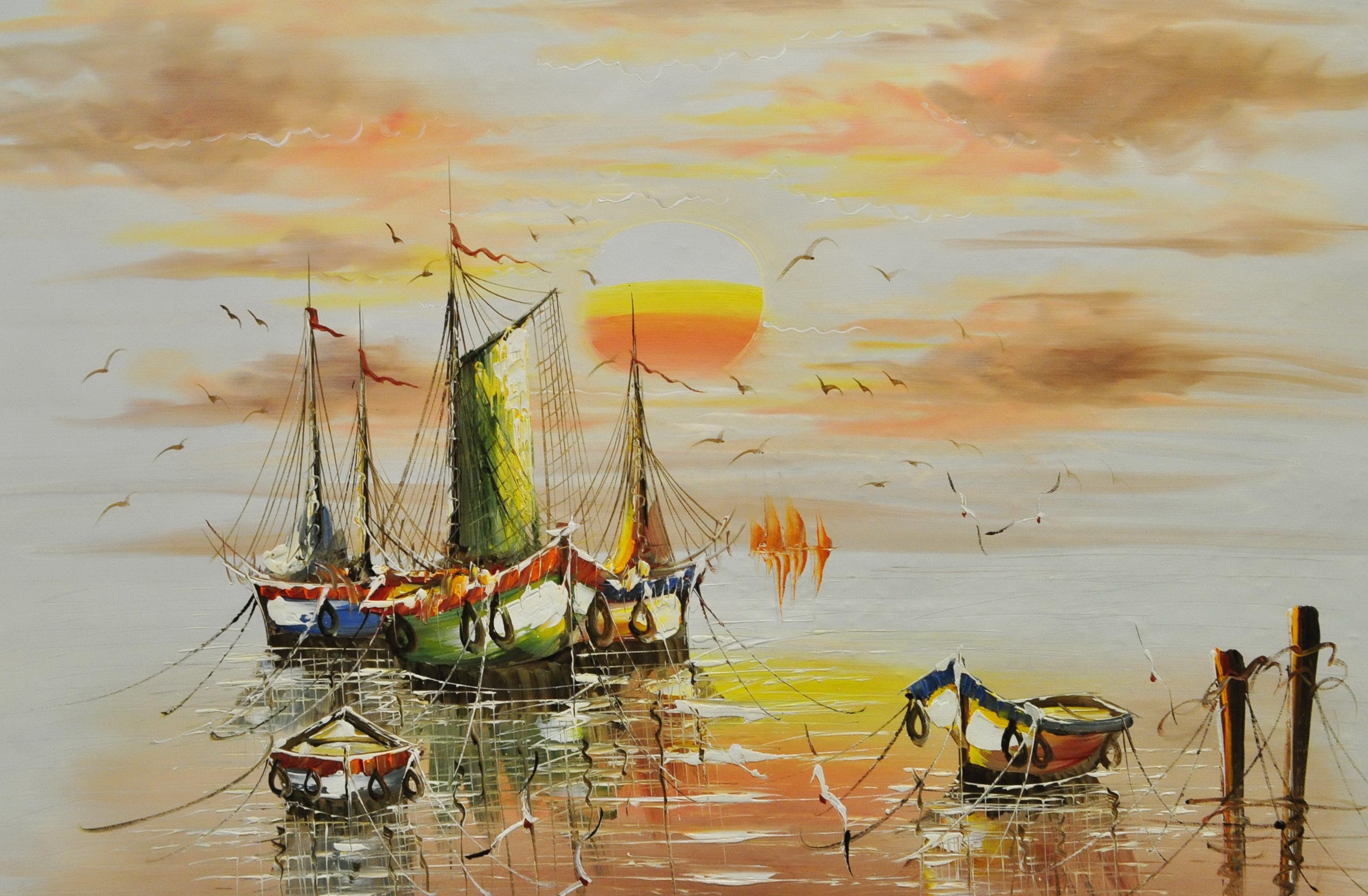 «Лодки» картина 60х90 9к023