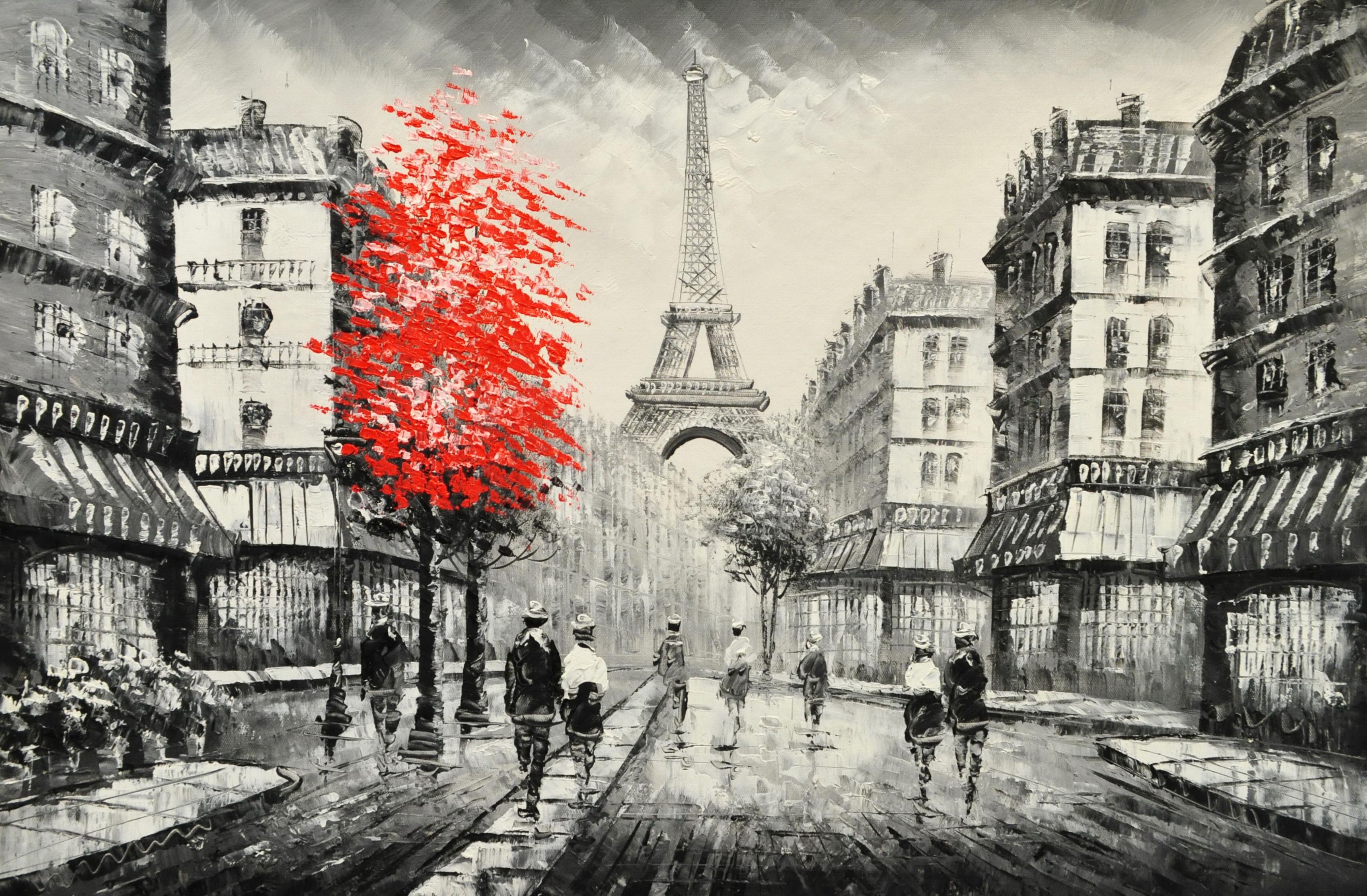 «Париж после дождя» картина 60х90 9м001