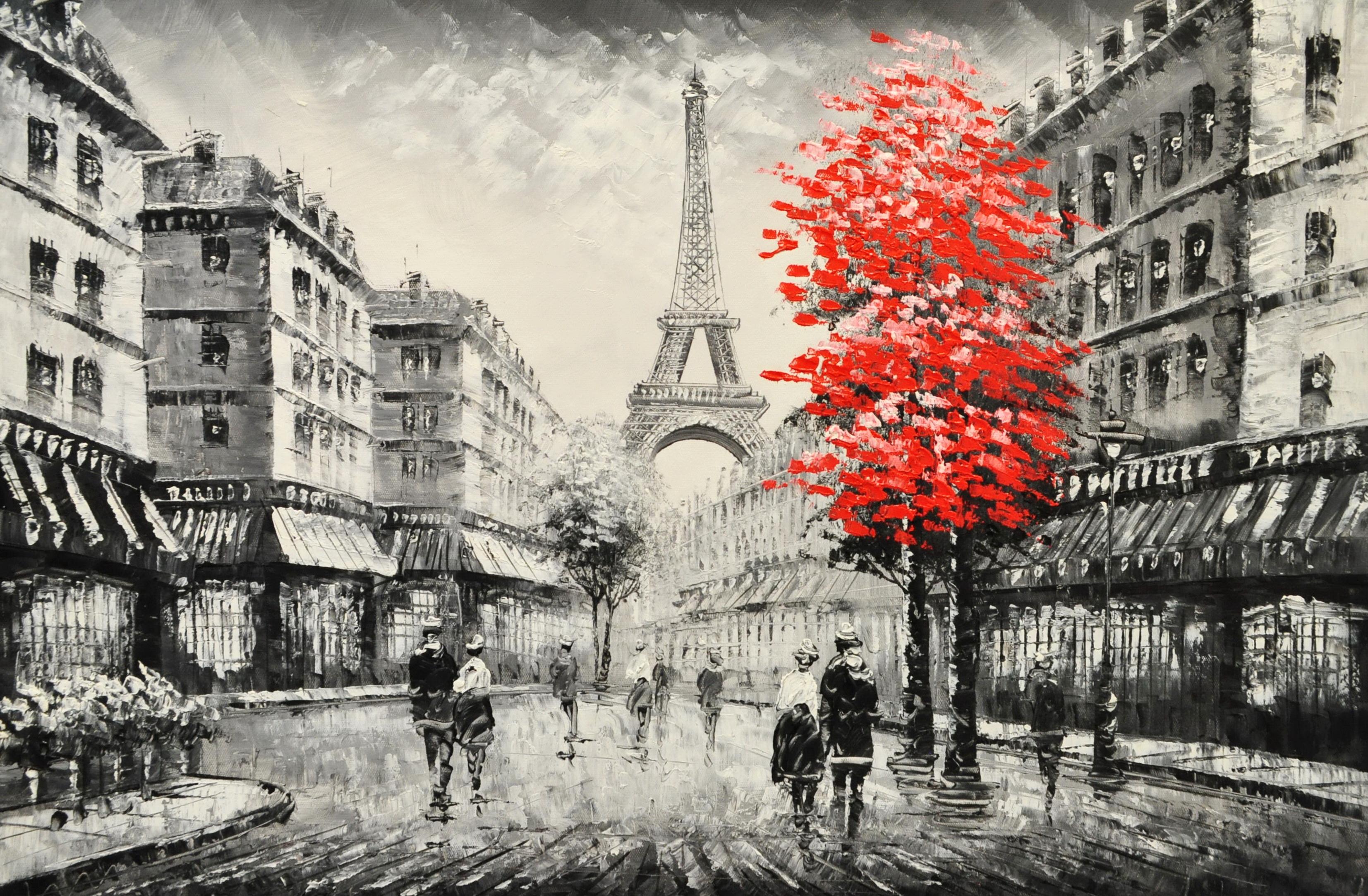 «Париж после дождя» картина 60х90 9м003