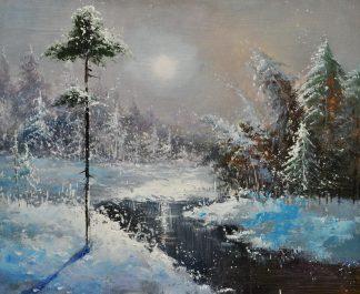 «В зимнем лесу» картина 50х60 5п200