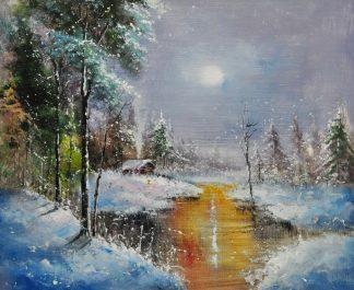 «Лес зимой» картина 50х60 5п202