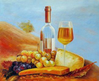 Картина 50х60 «Натюрморт с вином» 5ц155