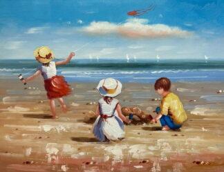 Картина 30х40 «Дети на пляже» 3р034