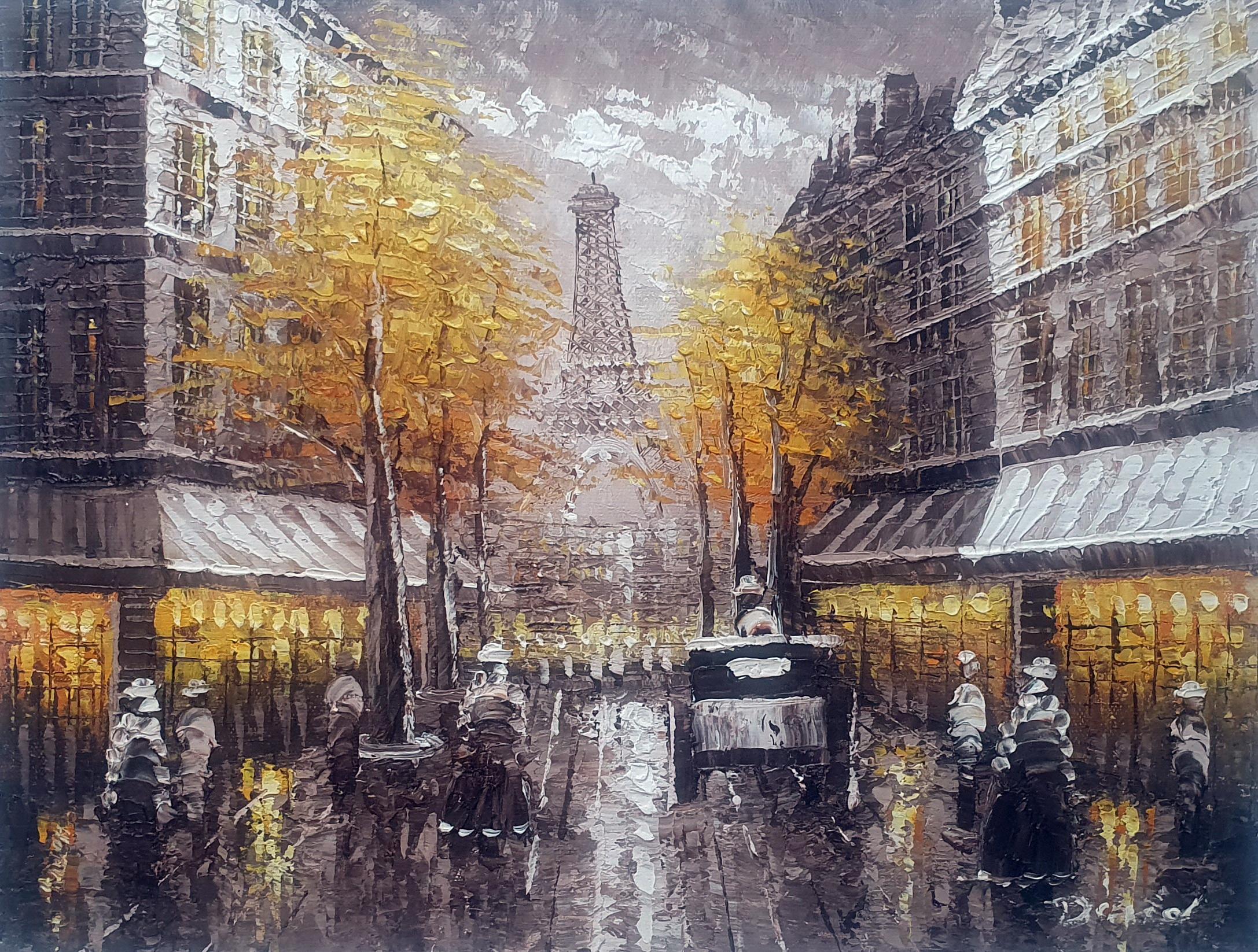 Картина 30х40 «Вечерний Париж» 3гр092