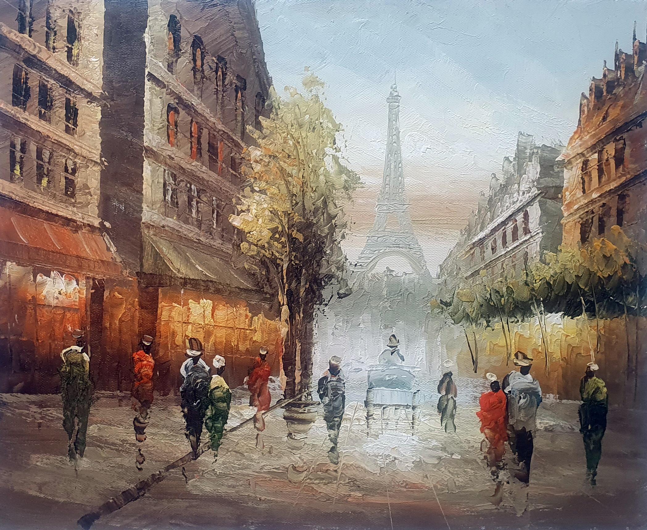 Картина 30х40 «Прогулка по Парижу» 3гр099