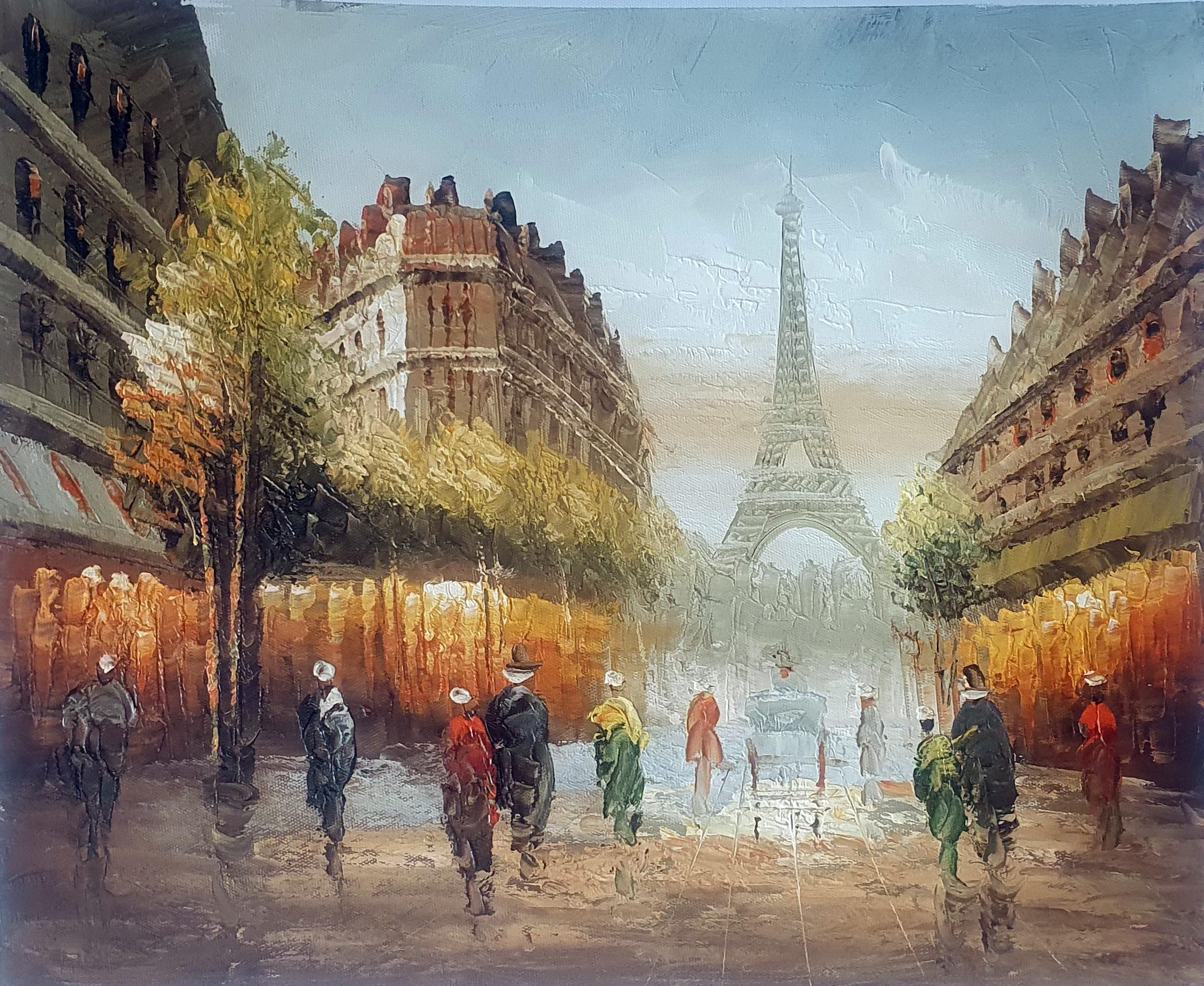 Картина 30х40 «Прогулки по Парижу» 3гр100