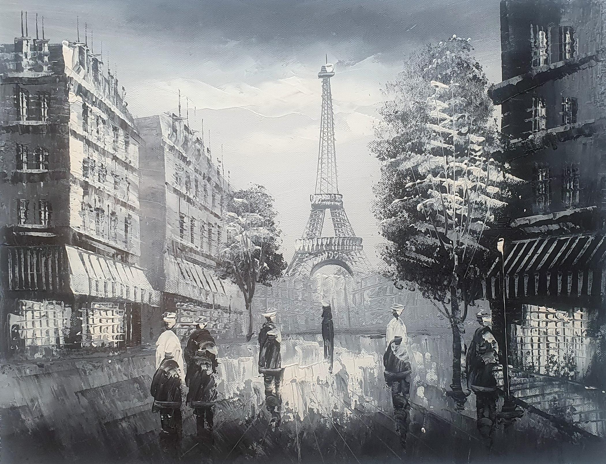 Картина 30х40 «Монохромный Париж» 3м057