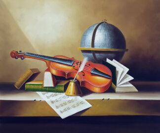 Картина 50х60 «Натюрморт со скрипкой» 5ц289