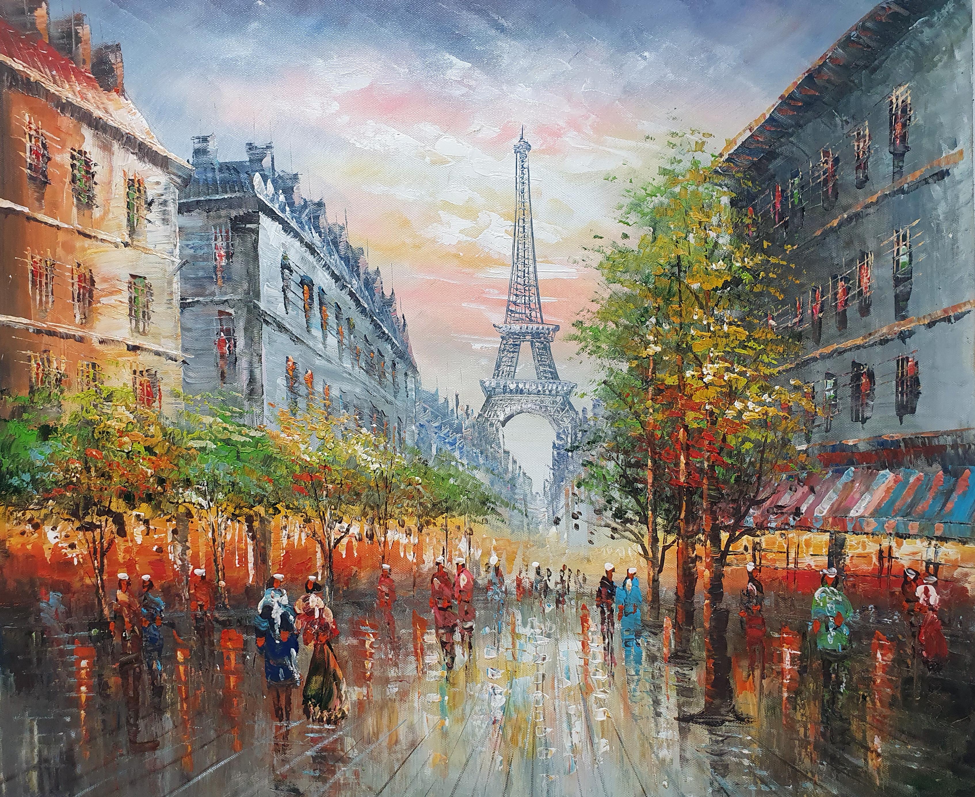 Картина 50х60 «Виды Парижа» 5г344