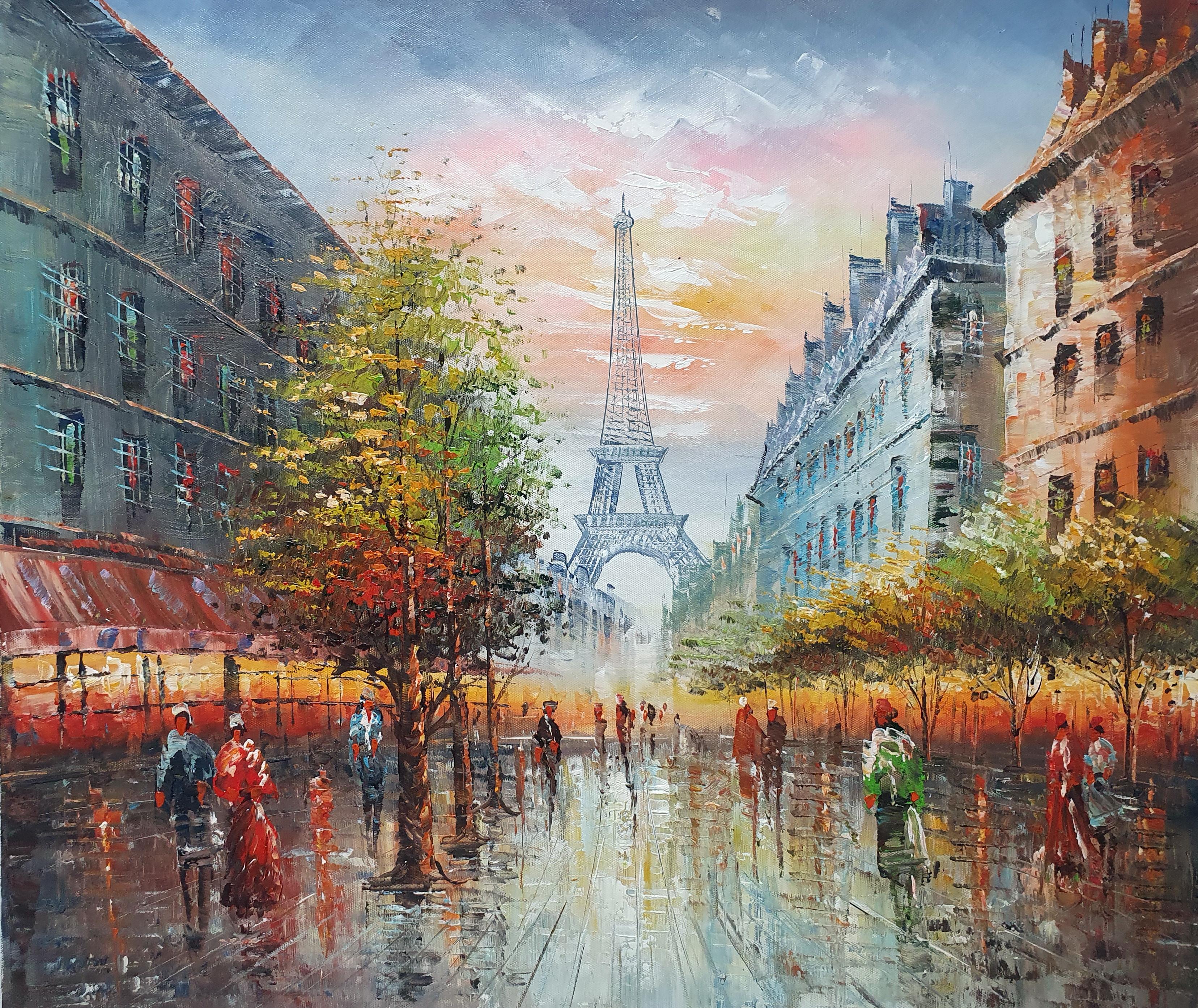 Картина 50х60 «Виды Парижа» 5г347